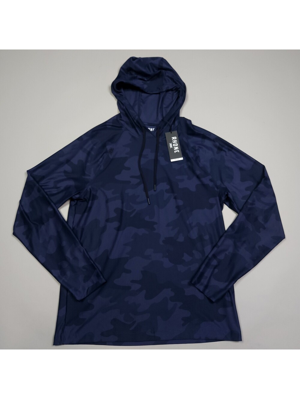 New Rhone Camo Midweight Hoodie Goldfusion Wicking UPF 50+ Athleisure Medium